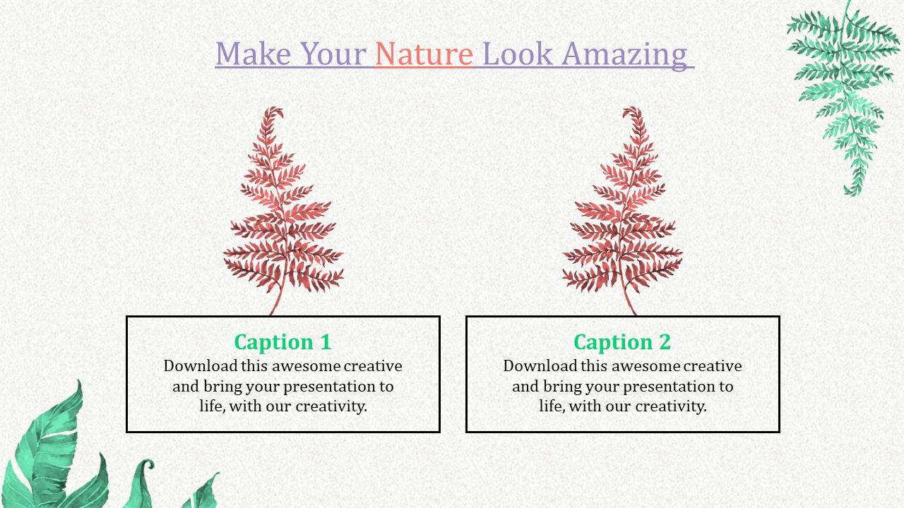 Customized Nature Presentation Templates With Two Node